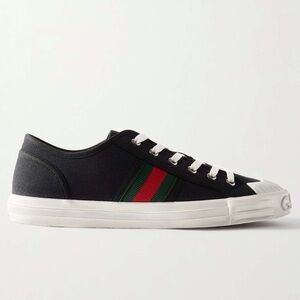 Gucci "Julio" Webbing-Trimmed Canvas Sneakers